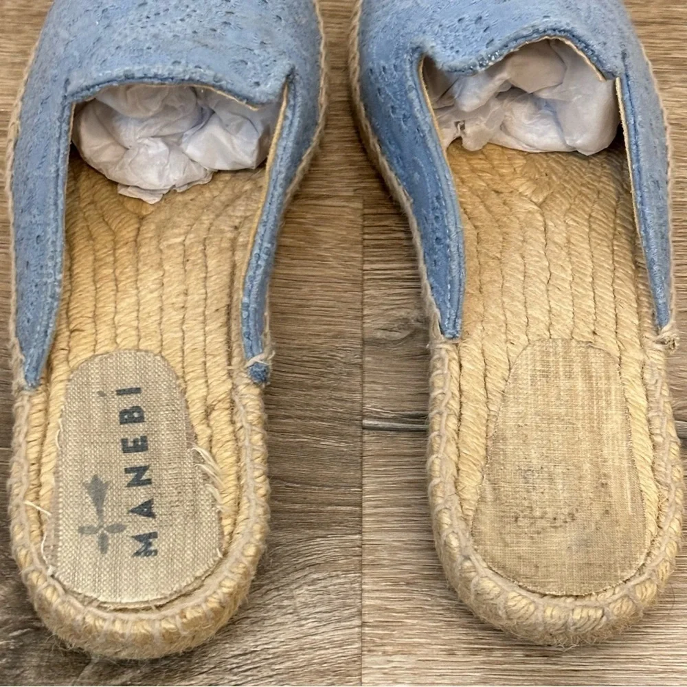 Manebi Yucatán Crochet Eyelet Espadrilles Mules